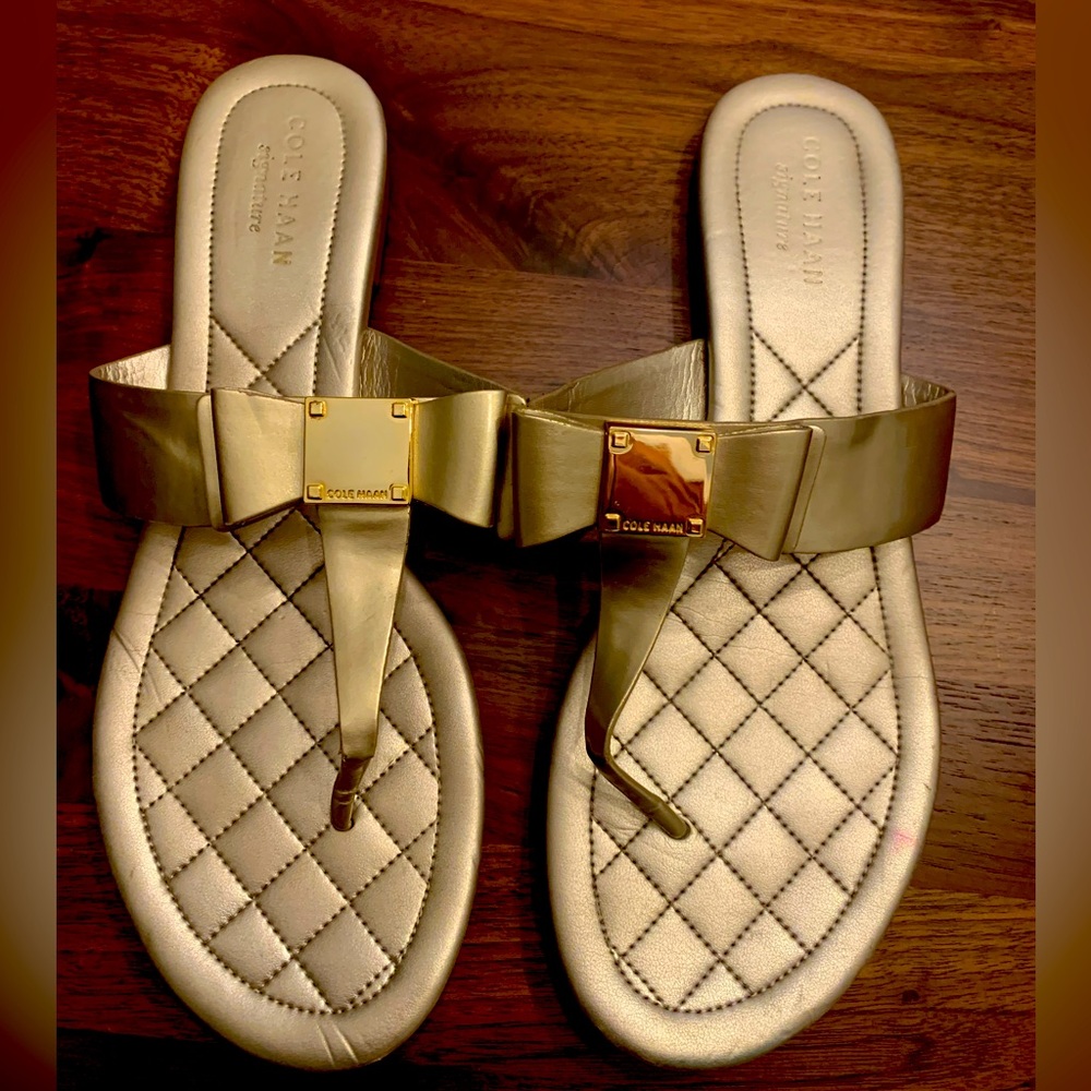 Cole Haan Gold Sandals
